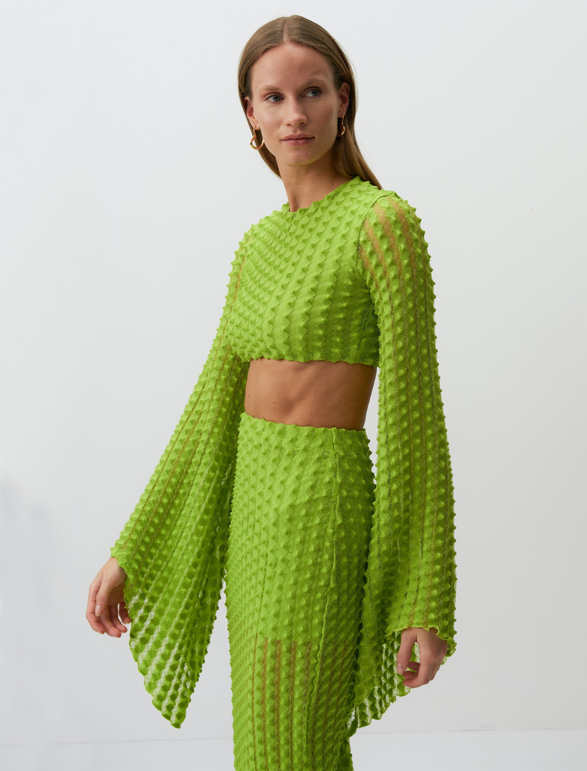 AETHER TOP NEON GREEN - ARETE READY TO WEAR