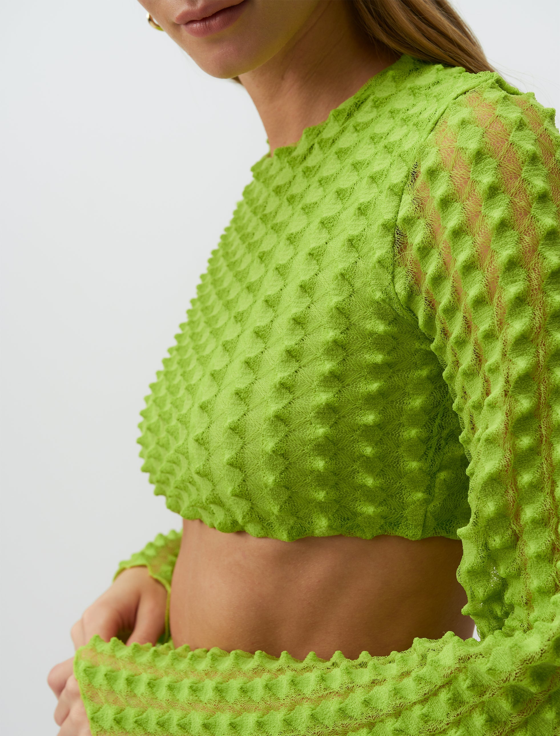 AETHER TOP NEON GREEN - ARETE READY TO WEAR