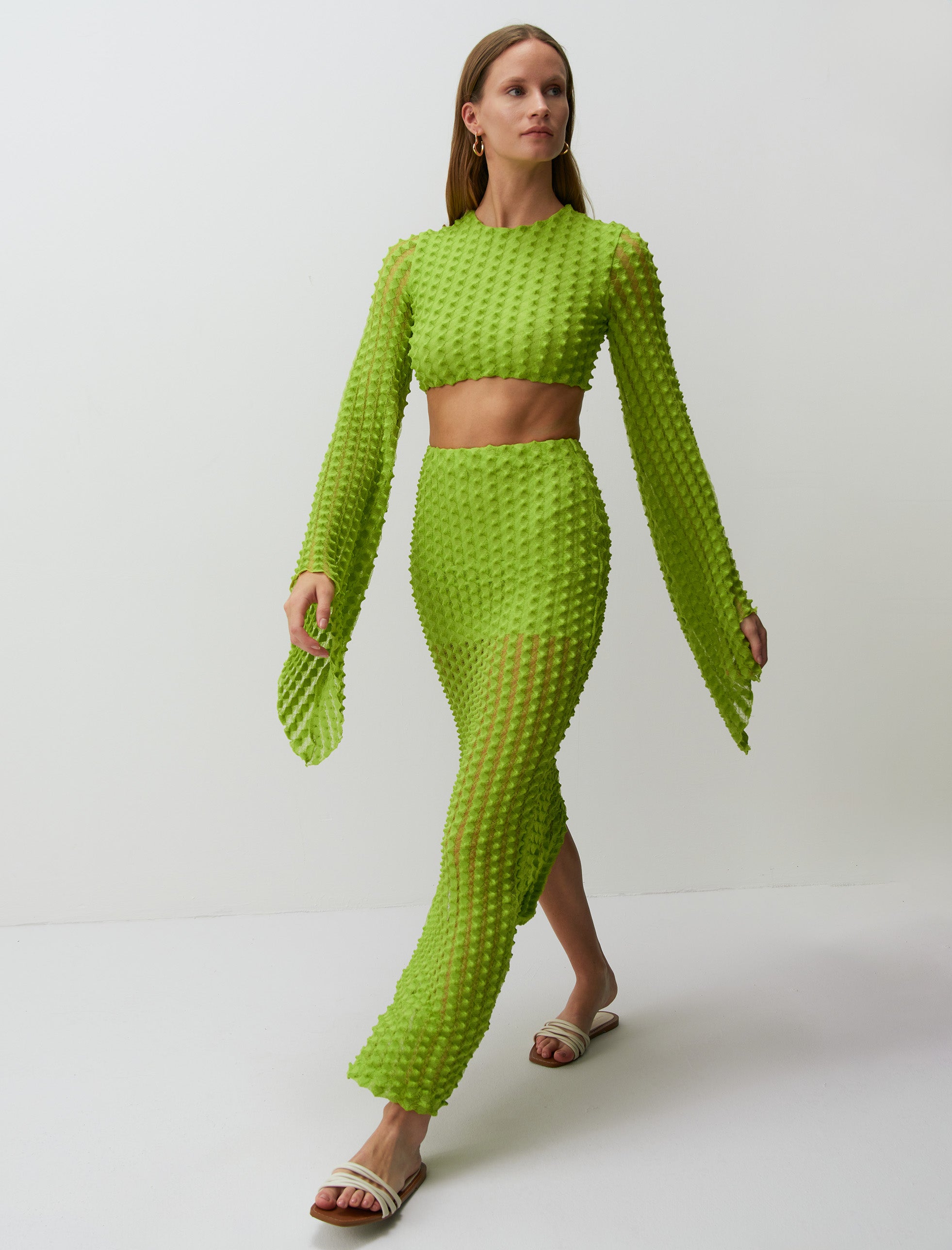 IOLE SKIRT NEON GREEN - ARETE READY TO WEAR