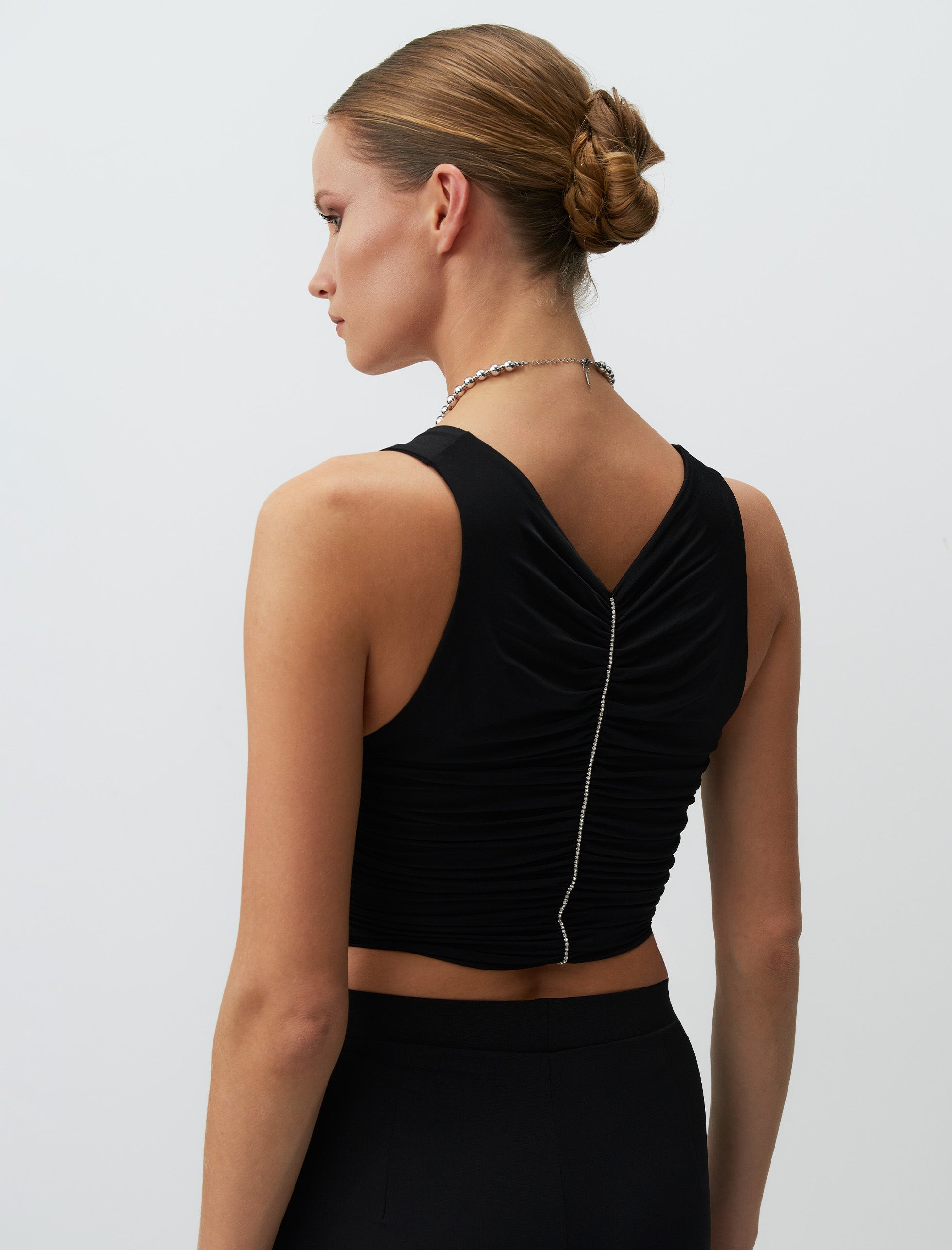 LETO TOP BLACK - ARETE READY TO WEAR