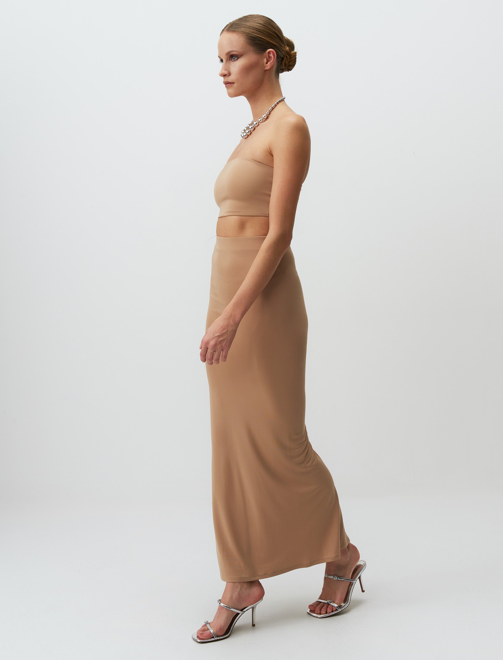 IASO SKIRT LIGHT BROWN - ARETE READY TO WEAR