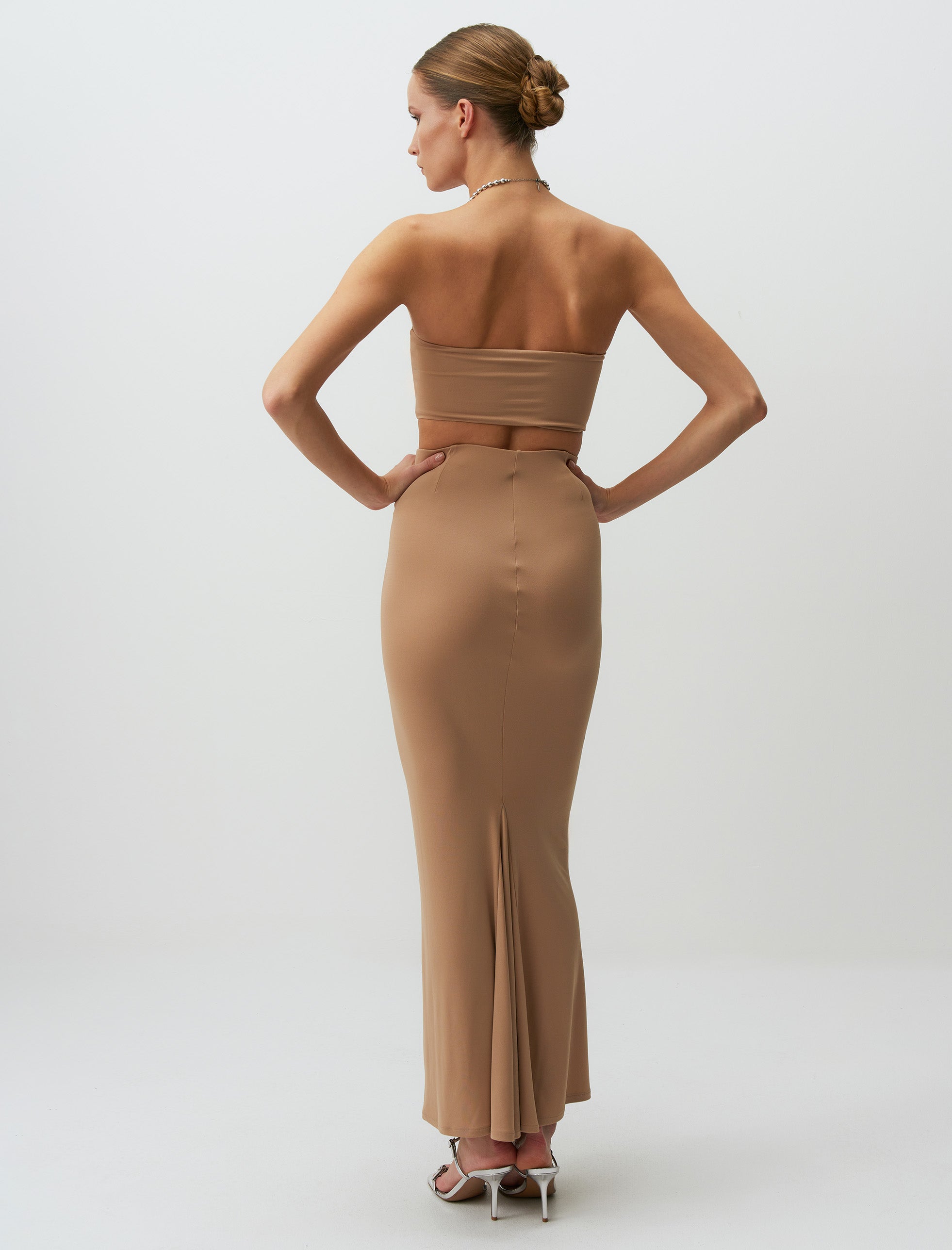 IASO SKIRT LIGHT BROWN - ARETE READY TO WEAR