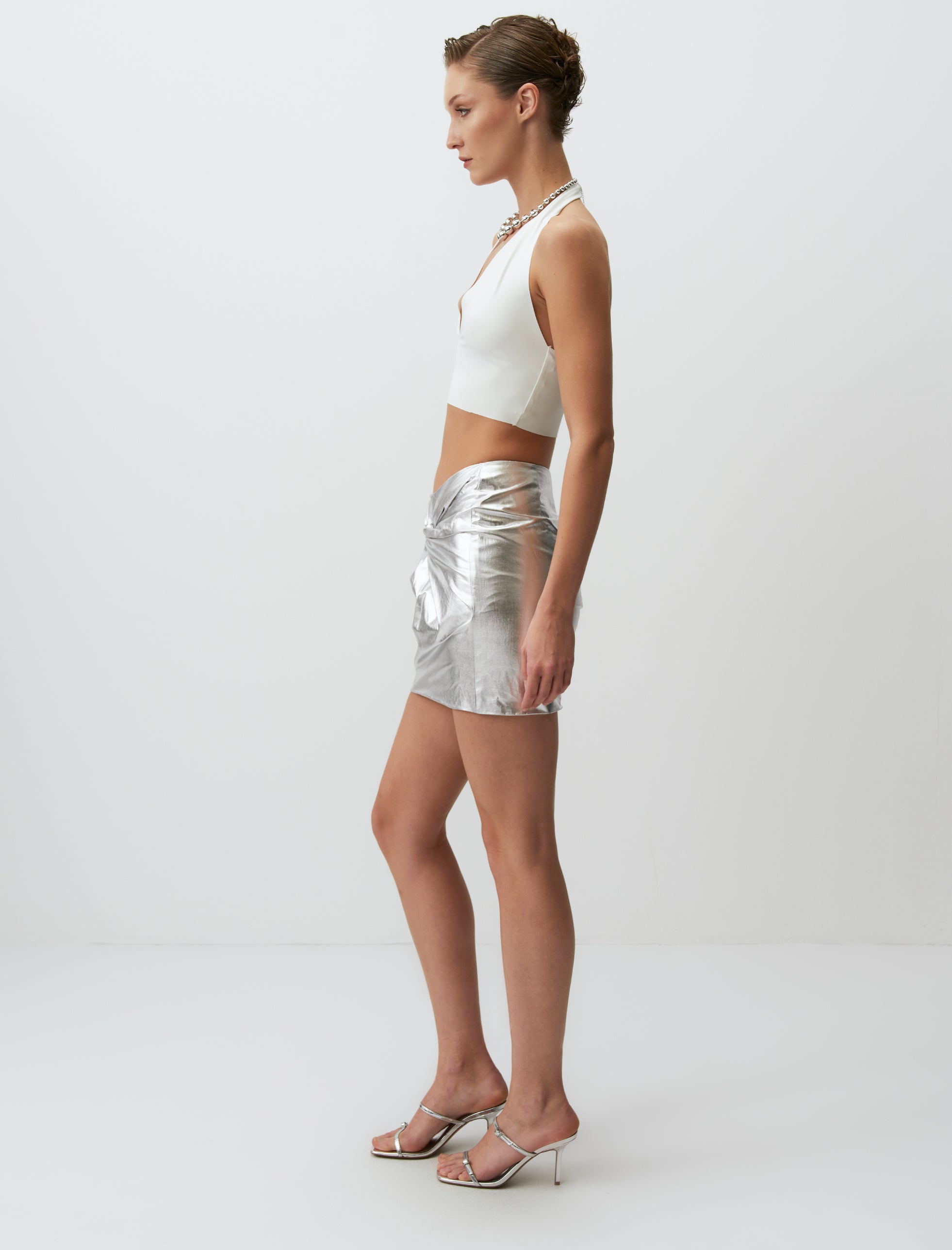 CALYPSO SKIRT SILVER - ARETE READY TO WEAR