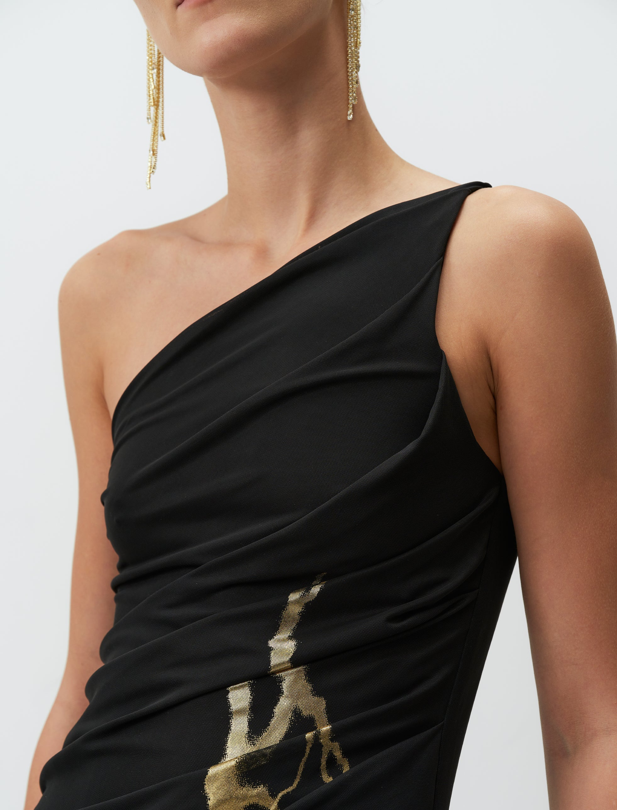 EROS DRESS BLACK-GOLD - ARETE READY TO WEAR