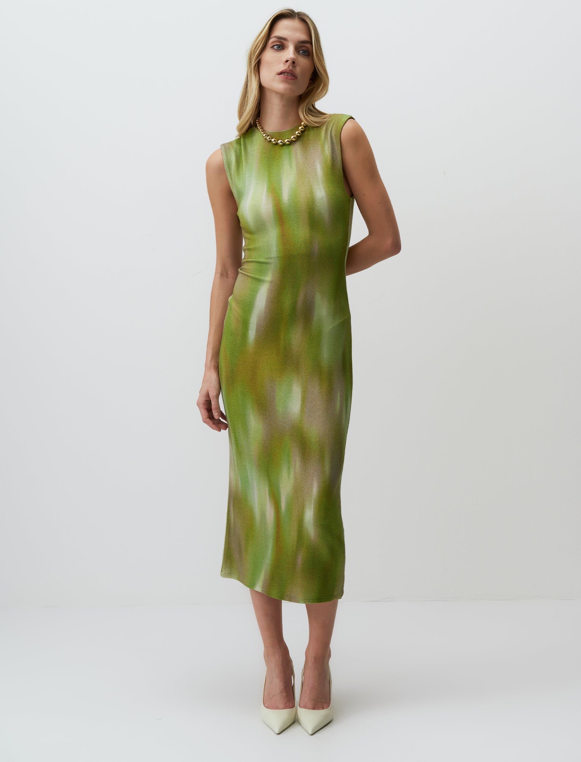 ACMON DRESS GREEN - ARETE READY TO WEAR