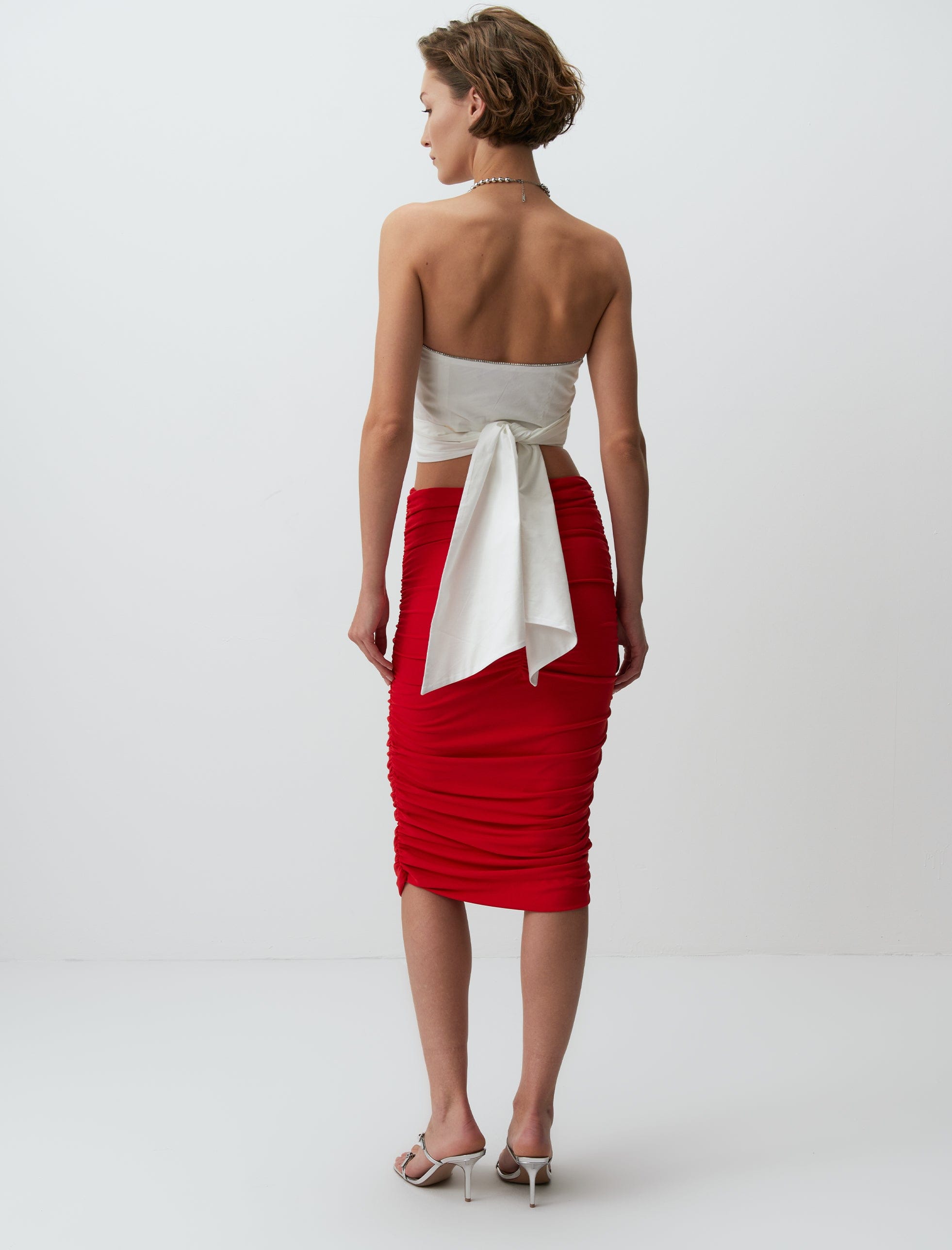 ANTIOPE SKIRT RED - ARETE READY TO WEAR