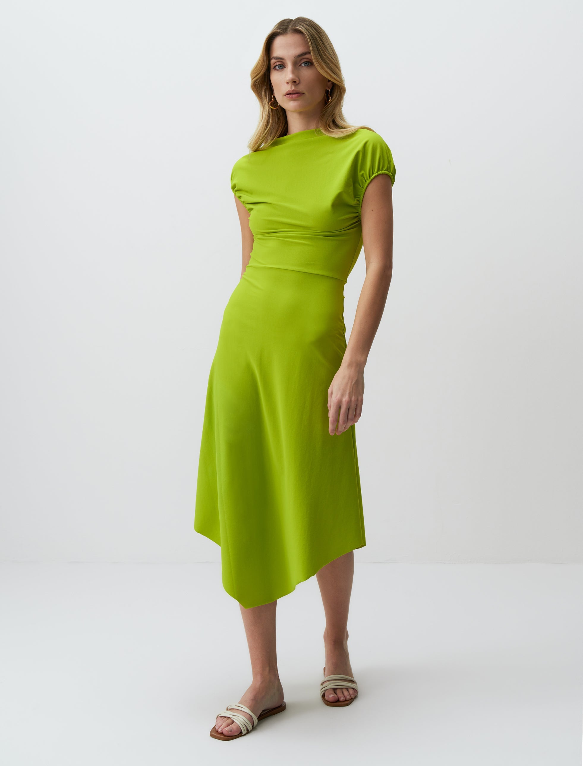 IRA DRESS NEON GREEN - ARETE READY TO WEAR